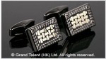 Black & White Brass Designer Cufflinks