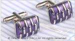 Purple Enamel Brass Designer Cufflinks