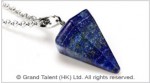 Lapis Lazuli Hexagonal Cone Pendant Chain Necklace