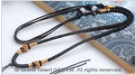 Black Chinese Knotted String Cord Necklace