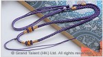 Purple Chinese Knotted String Cord Necklace