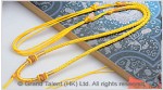 Yellow Chinese Knotted String Cord Necklace