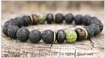 Men's Style Natural Lava Snakeskin Jasper Bracelet