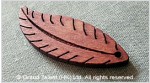 Carved Leaf Wood Bead Pendant